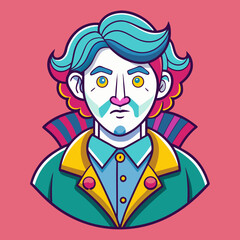 Fototapeta premium A vector illustration of a portrait man