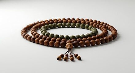 Obraz premium Buddhist Prayer Beads: Mala Beads for Meditation and Mindfulness