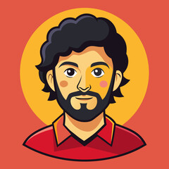 A vector of  a portrait man