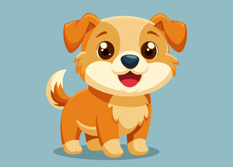 Adorable Cartoon Puppy Dog Character Illustration