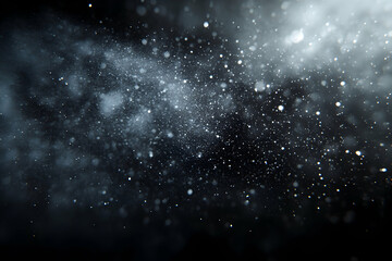 Fototapeta premium Beautiful Dust Particles Floating in Dark Background with Light Rays