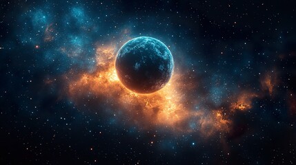 Obraz premium earth and moon