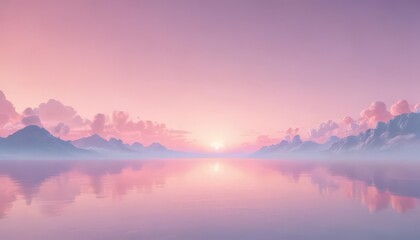 Obraz premium Dreamy pastel sunset gradient, soft cotton candy hues , sunset, vibrant, scene