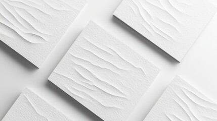 Textured Vertical Business Card Mockup in Crisp White Background - 55x85 mm Blank Template