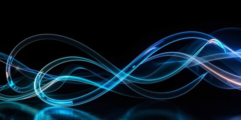 Intertwined Glass Shapes -  Dynamic Neon Light