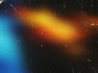 Light effect featuring blurred light spots over a black background. Includes texture with dust, noise, grain, and scratches. Perfect for overlay effects and design use.