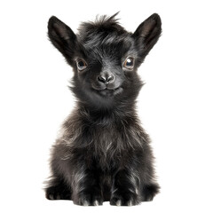 Obraz premium Cute Pygmy Goat on White Background for Isolated Portraits