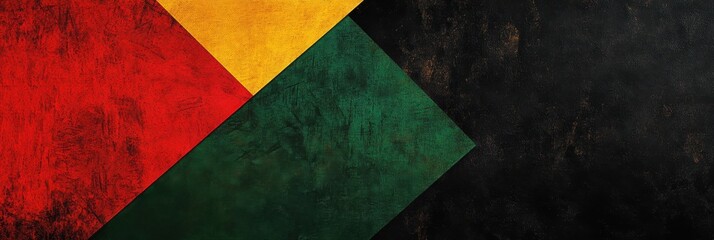 Dynamic Cultural Banner. Abstract Geometric Background Celebrating Black History Month in Bold Colors