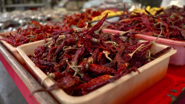 Spicy dried chillies or Lal mirch Indian Marketplace