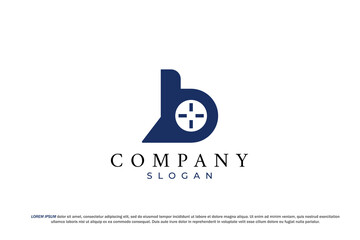 letter b target scope crosshair logo