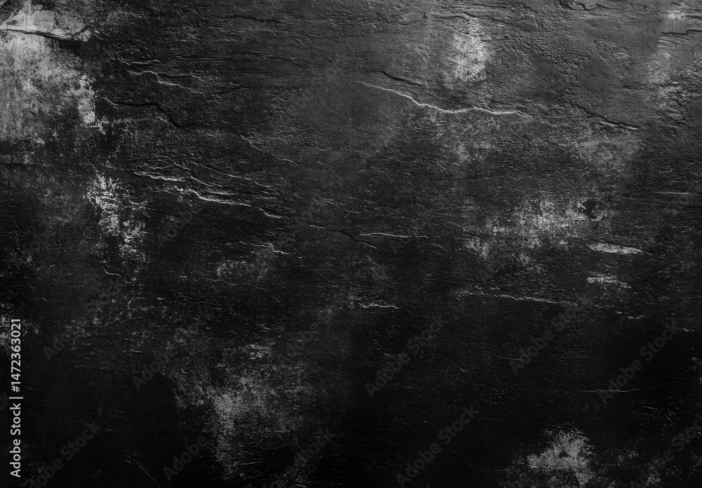 Poster dark, textured stone surface with subtle gray veining and distressed areas, ideal for backgrounds or