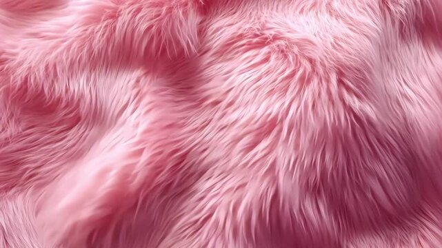 Close up of pink faux fur texture background