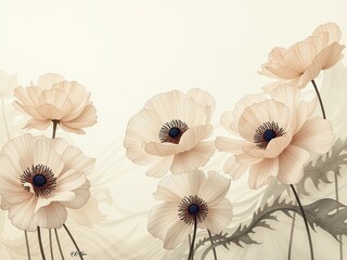 Ivory Watercolor Floral Bouquet