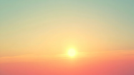 Fototapeta premium Serene Sunrise Over Tranquil Horizon in Soft Pastel Colors