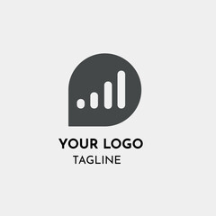 Clean and Minimal Growth Chart Logo for Business or Analytics