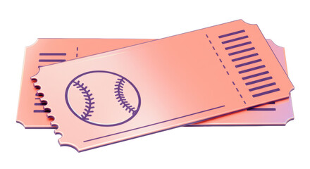 Isolated Baseball Tickets