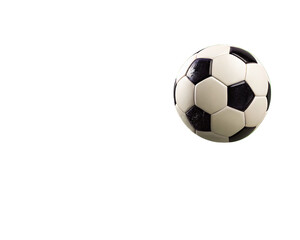 Fototapeta premium Fast soccer ball on green background, PNG