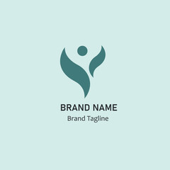 Wellness and Personal Growth Abstract Human Logo