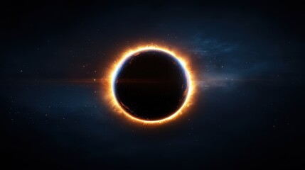 Fiery Planet in Space: Cosmic Background