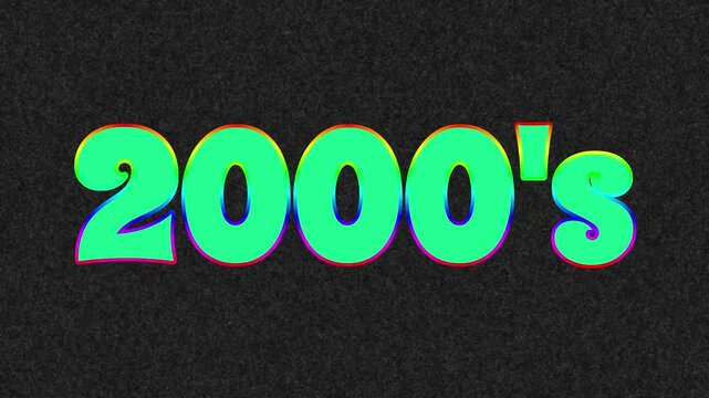 2000's text with many colors and random flashing