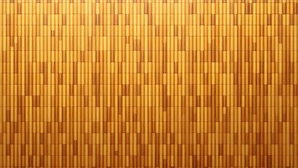 Oiled bamboo checkerboard, natural satin luster, warm caramel tones, perfect geometric precision, organic modern design texture.