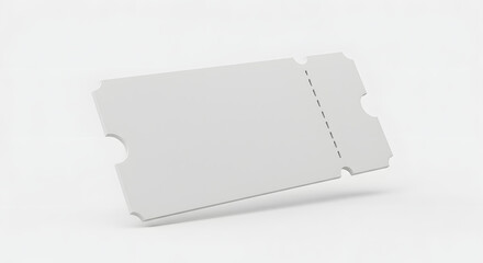 Blank White Event Ticket Mockup - Modern Design Template.