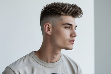 Modern Hairstyle for Men  Stylish Short Pompadour and Fade