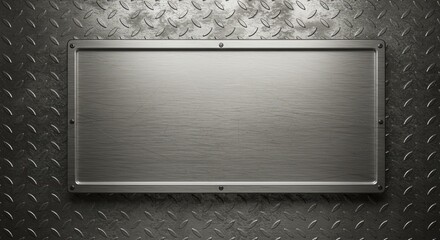 Metal plate on diamond tread metal surface