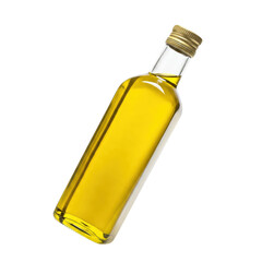 Fototapeta premium clear bottle of extra virgin olive oil