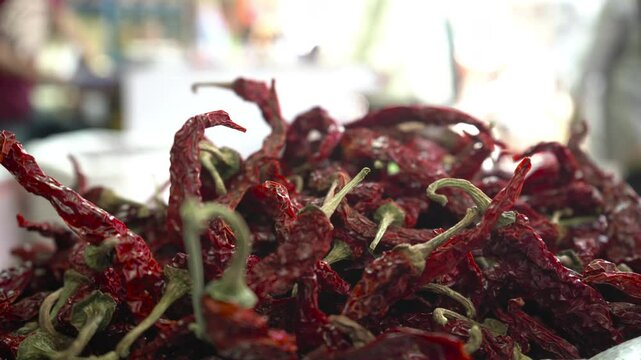 Spicy dried chillies or Lal mirch Indian Marketplace