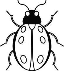 vector illustration of a ladybug