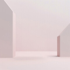 pink empty room background, advertising background.