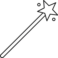 vector illustration of a magic wand