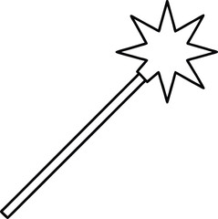 vector illustration of a magic wand
