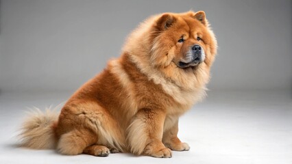 Chow Chow on studio background
