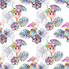 Seamless pattern on the theme of summer