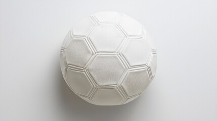 Obraz premium White soccer ball on white background.