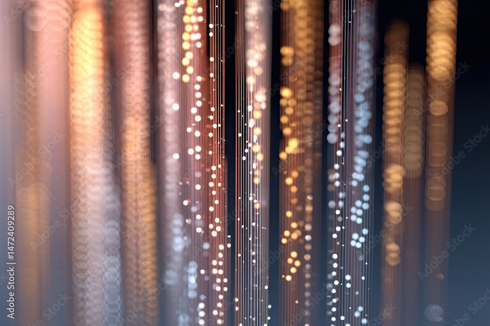 Poster glowing lines of light create dynamic atmosphere, showcasing dep