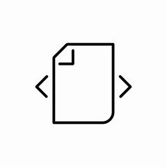 Document navigation arrows file move icon vector sign