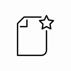 Document favorite star file bookmark icon vector sign