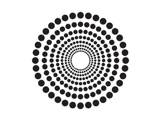 Abstract Geometric Circle: An abstract design showcases concentric circles composed of dots, offering a modern aesthetic with a focus on geometric patterns.