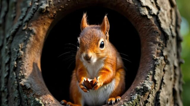 Ardilla Comiendo nuez