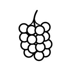 Grape Vine Icon - Black Outline