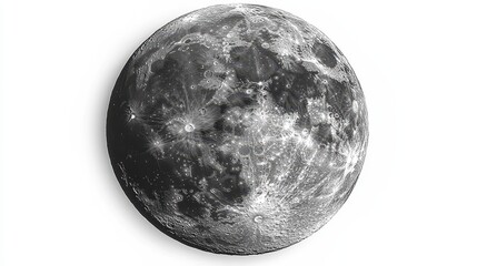 a moon isolated on a white background.