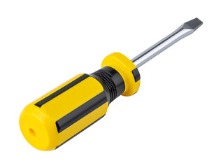Yellow and Black Screwdriver, Tool, Repair, DIY, Handle, Metal, Shaft, Isolated, Background, isolated on white background png