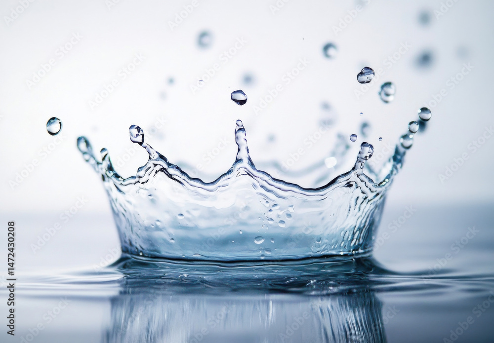 Aufkleber a stunning close-up captures the moment a droplet impacts a water surface, creating a beautiful crow
