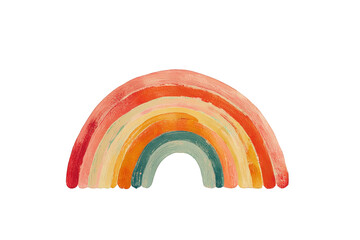 Vibrant hand painted rainbow art colorful abstract design illustration for backgrounds prints and creative projects modern on transparent background