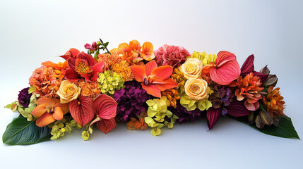 Obraz premium A visually pleasing and colorful flower bouquet artistically arranged for display or decoration