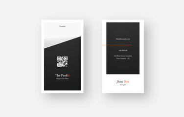 Creative Modern Style Vertical Business Card Editable Template