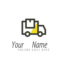 Delivery Truck Logo Design. Fast and Reliable Shipping